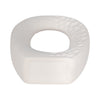 Decorative Flower Vase | Open Ring Cut Out | Rough White Ceramic | 7"