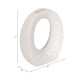 Decorative Flower Vase | Open Ring Cut Out | Rough White Ceramic | 7"