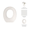 Decorative Flower Vase | Open Ring Cut Out | Rough White Ceramic | 7"