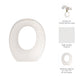 Decorative Flower Vase | Open Ring Cut Out | Rough White Ceramic | 7"