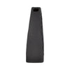 Decorative Floral Vase | Cutout Ring Sculpture | 7" Black Ceramic