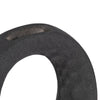 Decorative Floral Vase | Cutout Ring Sculpture | 7" Black Ceramic