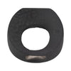 Decorative Floral Vase | Cutout Ring Sculpture | 7" Black Ceramic