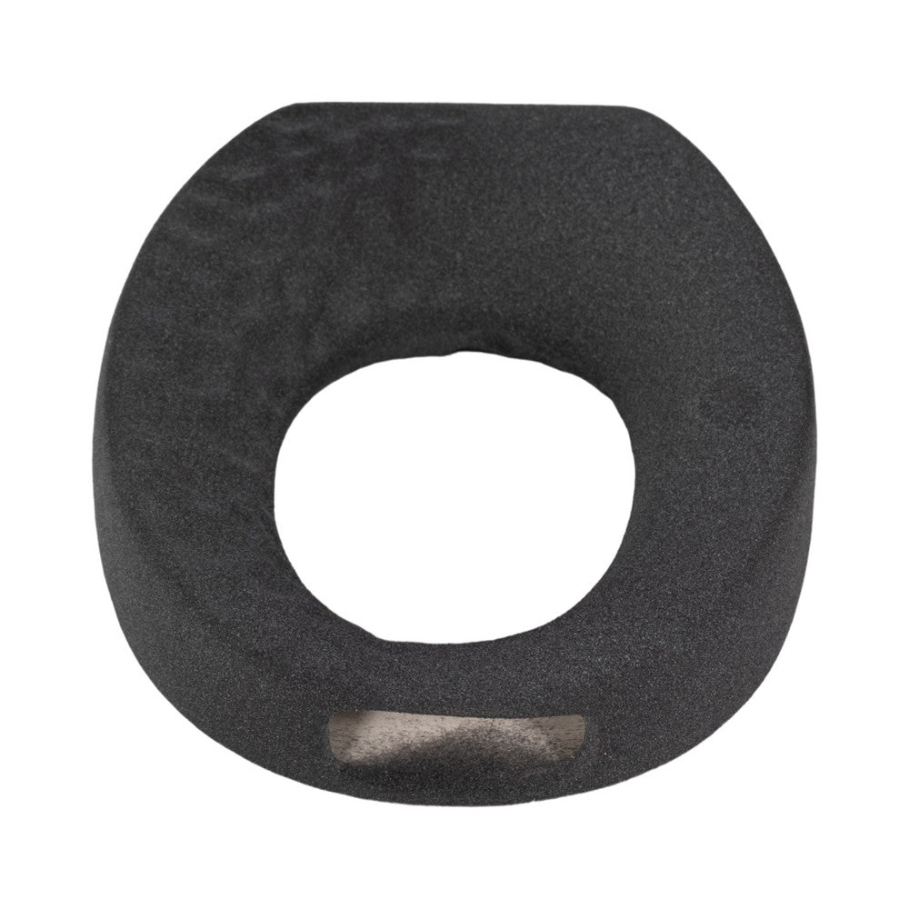Decorative Floral Vase | Cutout Ring Sculpture | 7" Black Ceramic