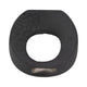 Decorative Floral Vase | Cutout Ring Sculpture | 7" Black Ceramic