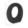 Decorative Floral Vase | Cutout Ring Sculpture | 7" Black Ceramic