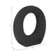 Decorative Floral Vase | Cutout Ring Sculpture | 7" Black Ceramic