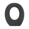 Decorative Floral Vase | Cutout Ring Sculpture | 7" Black Ceramic