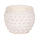 Indoor Outdoor Flower Planter | 6" | Rough White Bubbled Terracotta