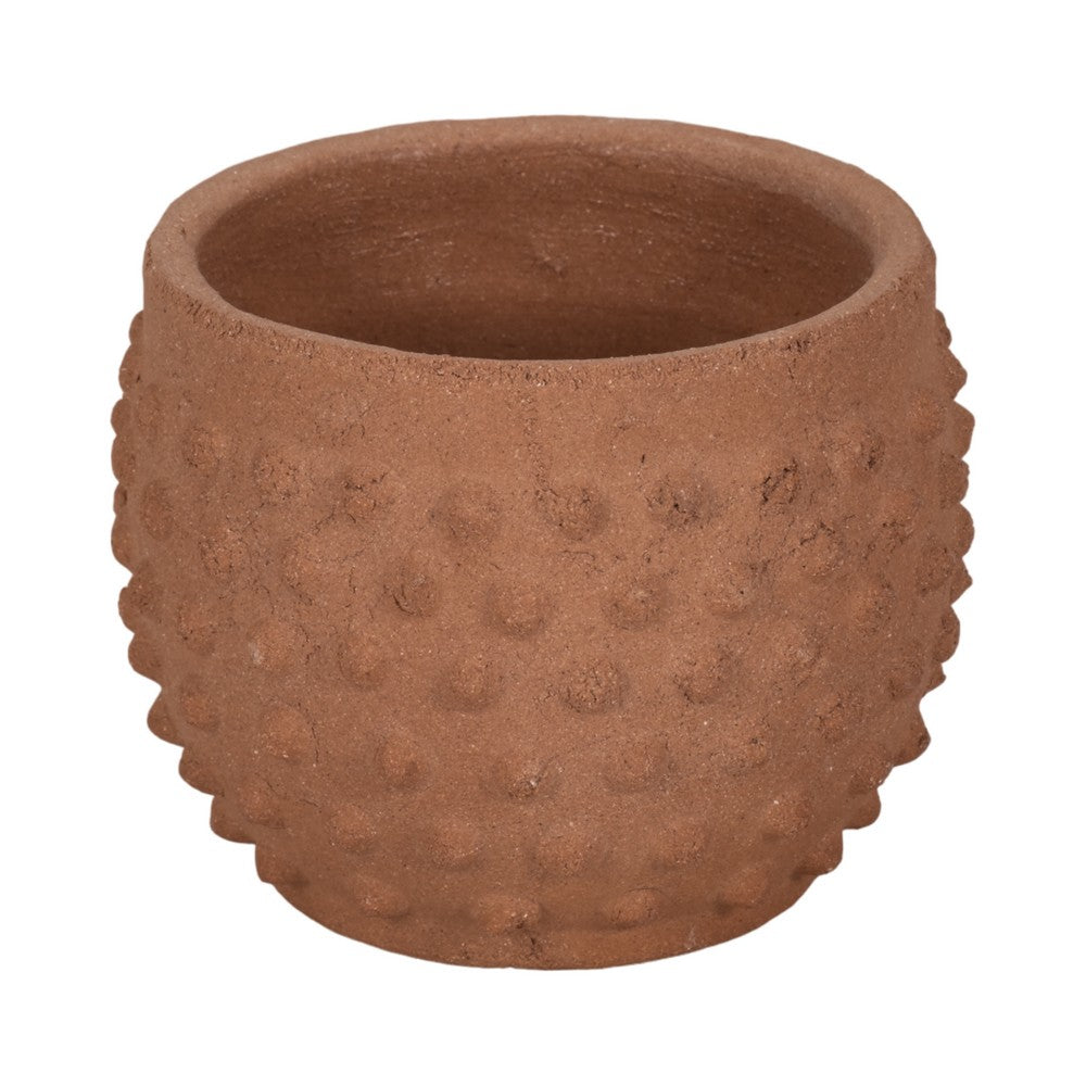 Vexo Decorative Planter | Bubble Textured Terracotta | Natural Red 6"