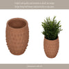 Vexo Decorative Planter | Bubble Textured Terracotta | Natural Red 6"