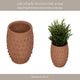 Vexo Decorative Planter | Bubble Textured Terracotta | Natural Red 6"
