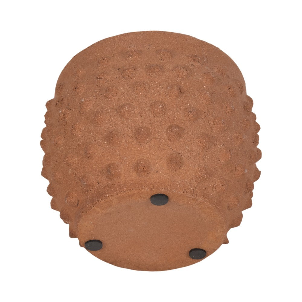 Vexo Decorative Planter | Bubble Textured Terracotta | Natural Red 6"