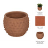 Vexo Decorative Planter | Bubble Textured Terracotta | Natural Red 6"
