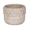 Outdoor Garden Planter | 3D Raised Bubble | 12" Weathered Rustic Ivory