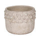 Outdoor Garden Planter | 3D Raised Bubble | 12" Weathered Rustic Ivory