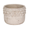 Outdoor Garden Planter | 3D Raised Bubble | 12" Weathered Rustic Ivory