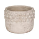 Outdoor Garden Planter | 3D Raised Bubble | 12" Weathered Rustic Ivory