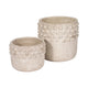 Outdoor Garden Planter | 3D Raised Bubble | 12" Weathered Rustic Ivory