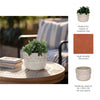 Outdoor Garden Planter | 3D Raised Bubble | 12" Weathered Rustic Ivory