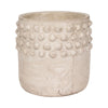 Decorative Flower Planter | Half Bubbled Weathered Ivory Terracotta SBH-20335-02