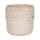 Decorative Flower Planter | Half Bubbled Weathered Ivory Terracotta SBH-20335-02