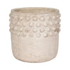 Decorative Flower Planter | Half Bubbled Weathered Ivory Terracotta