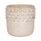 Decorative Flower Planter | Half Bubbled Weathered Ivory Terracotta