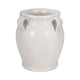 Porus Decorative Vase with Side Handles | White Crackle Terracotta 10"
