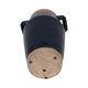 Jaxy Decorative Vase | Squared Side Handle | Navy Blue-Tan Terracotta 14"
