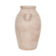 Antique Inspired Flower Vase | 19" Weathered White Terracotta Finish