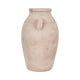 Antique Inspired Flower Vase | 19" Weathered White Terracotta Finish