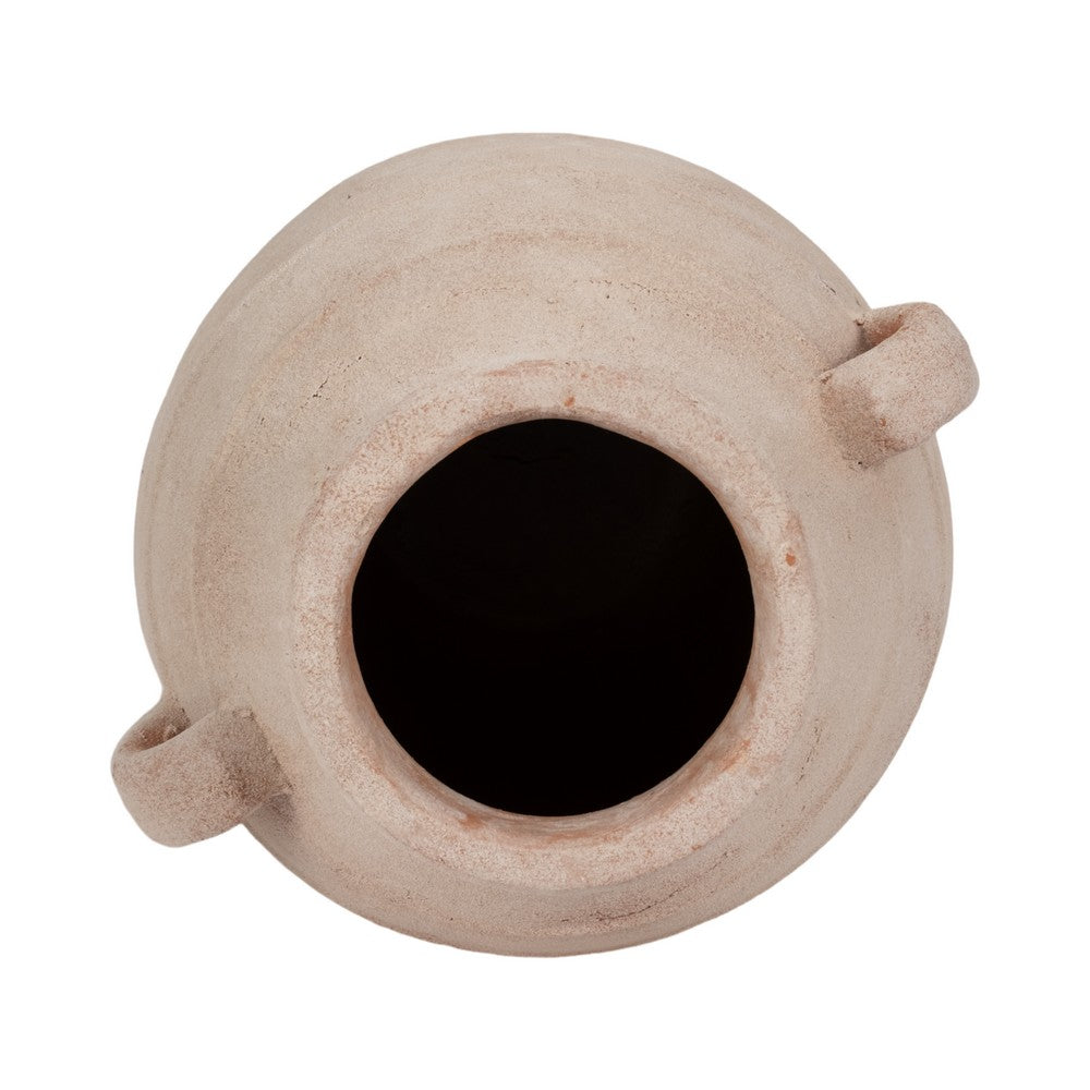 Antique Inspired Flower Vase | 19" Weathered White Terracotta Finish
