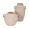 Antique Inspired Flower Vase | 19" Weathered White Terracotta Finish