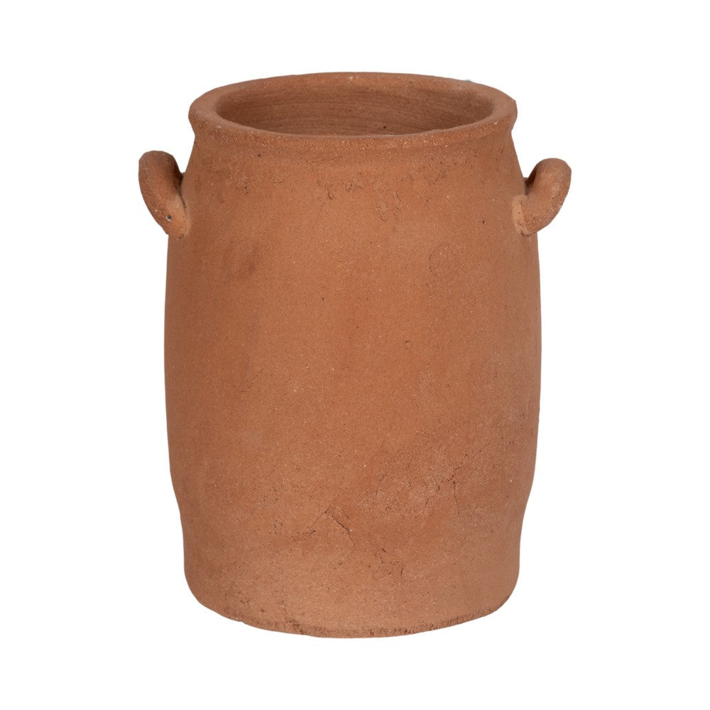 Zach Traditional Vase with Side Loop Handles | Red Terracotta 8"