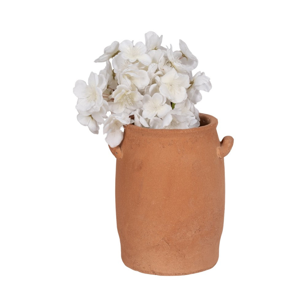 Zach Traditional Vase with Side Loop Handles | Red Terracotta 8"