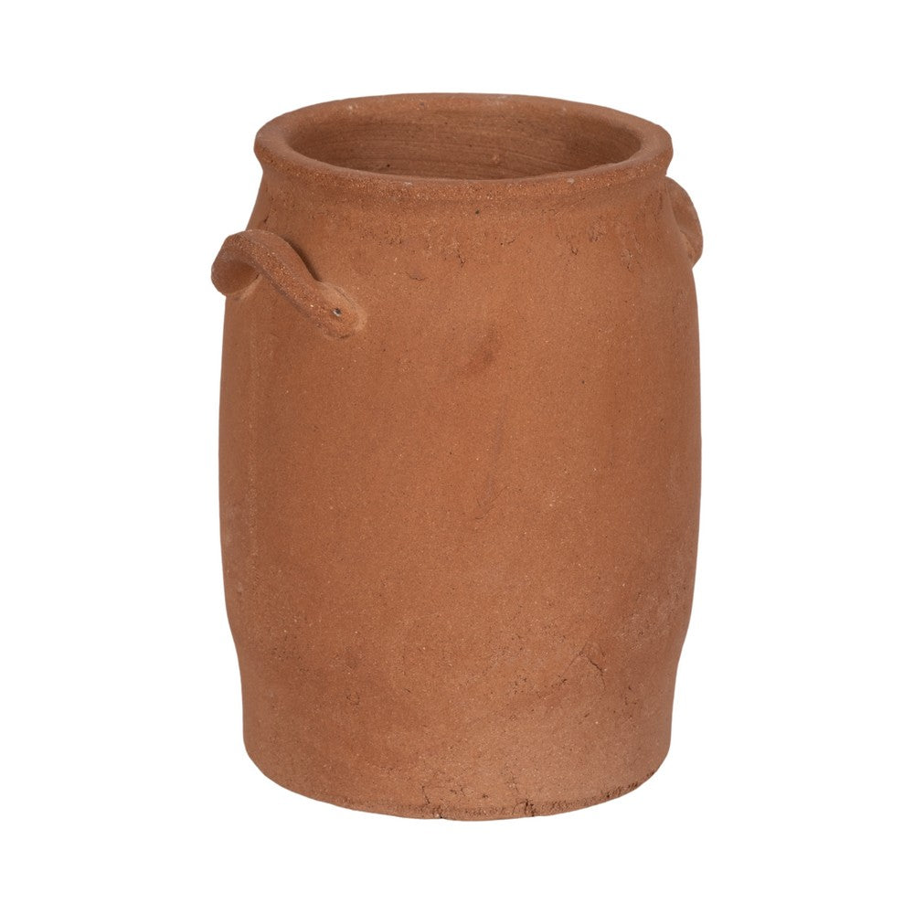 Zach Traditional Vase with Side Loop Handles | Red Terracotta 8"