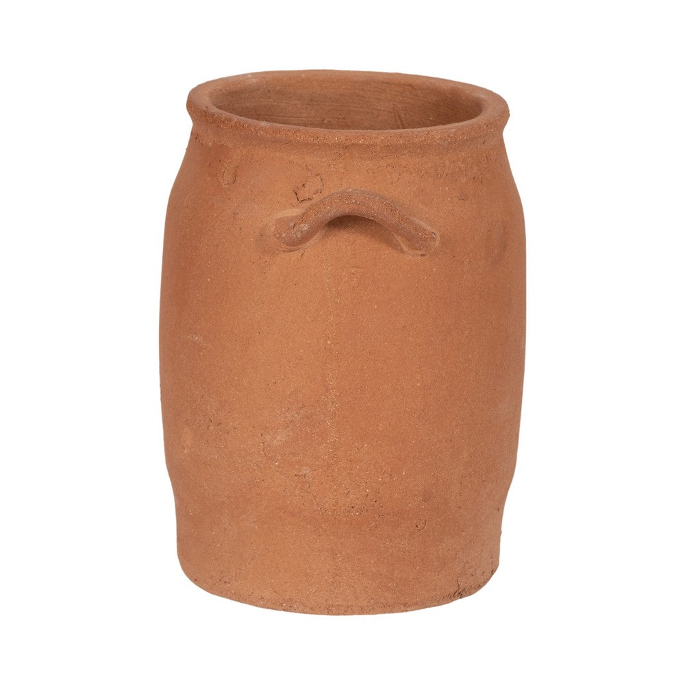 Zach Traditional Vase with Side Loop Handles | Red Terracotta 8"