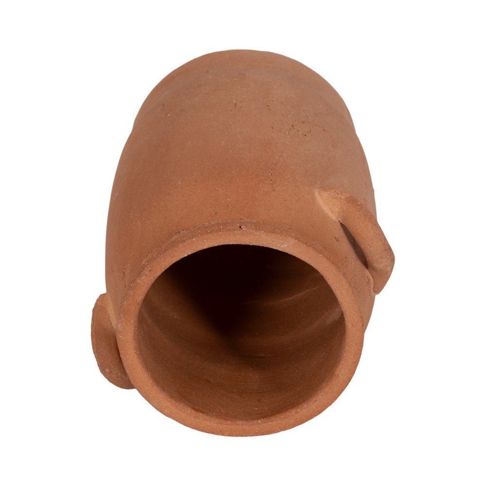 Zach Traditional Vase with Side Loop Handles | Red Terracotta 8"