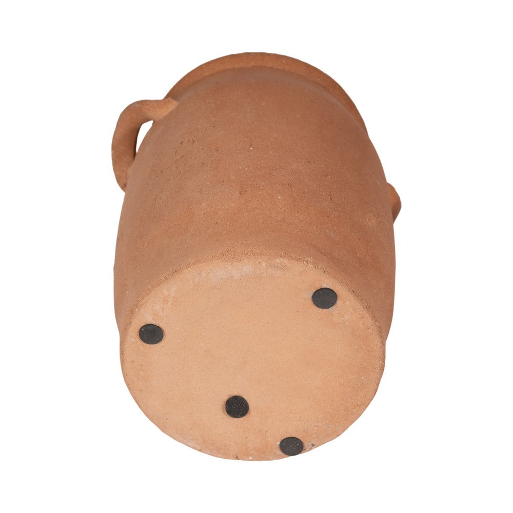 Zach Traditional Vase with Side Loop Handles | Red Terracotta 8"