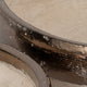 Decorative Accent Bowl Set of 2 | Mud Gray Finish w Gold Rim Accent