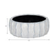 Decorative Bowl | White & Blue Wavy Sea Urchin Patterned Ceramic
