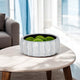 Decorative Bowl | White & Blue Wavy Sea Urchin Patterned Ceramic