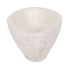 Decorative Bowl | Rounded Edge & Tapered Body | Rough White Terracotta SBH-20349-01