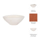 Decorative Bowl | Rounded Edge & Tapered Body | Rough White Terracotta SBH-20349-01