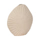 Coastal Shell Vase | White Sand Ceramic Decorative Accent | 23"