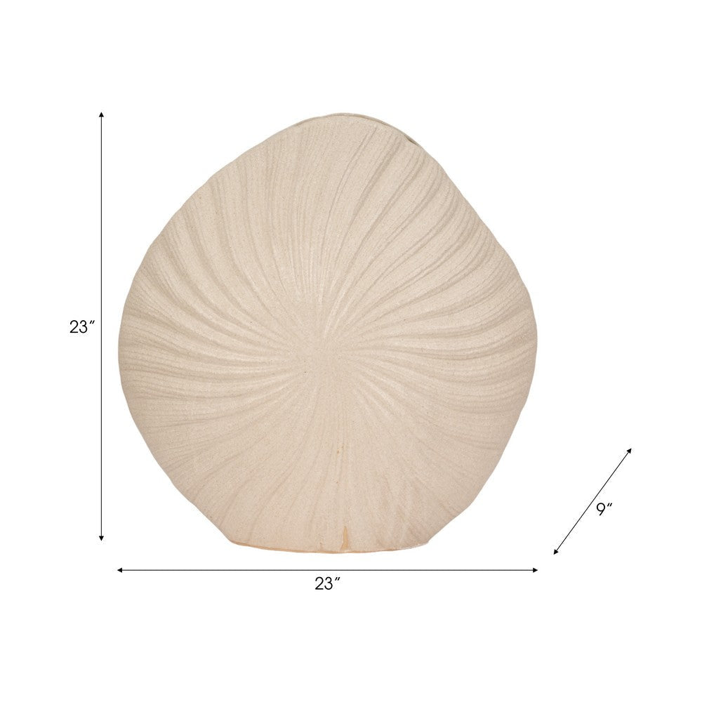 Coastal Shell Vase | White Sand Ceramic Decorative Accent | 23’’ SBH-20351-02