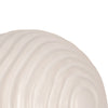 Spiral Decorative Orb Set of 3 | Varied Sizes | White Textured Ceramic