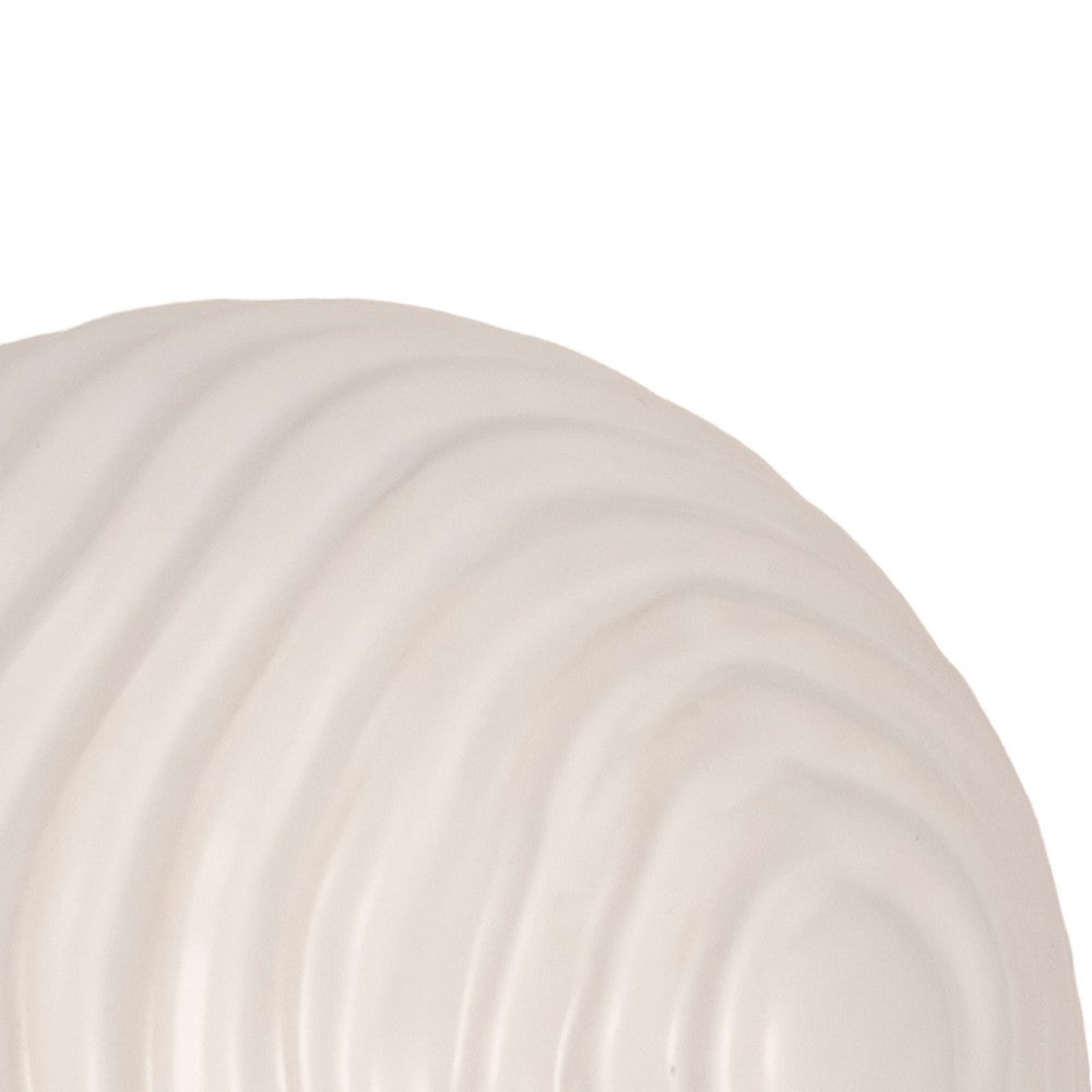 Spiral Decorative Orb Set of 3 | Varied Sizes | White Textured Ceramic