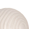 Spiral Decorative Orb Set of 3 | Varied Sizes | White Textured Ceramic
